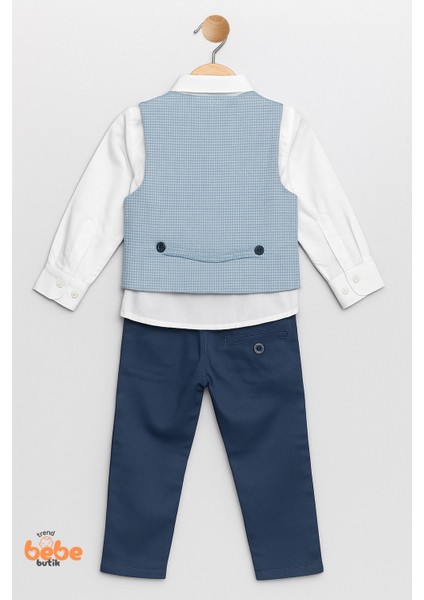 Erkek Çocuk Damatlık Takım 4’lü Set –papyonlu Yelek, Gömlek ve Pantolon –düğün ve Özel Gün Kıyafeti indirimleri