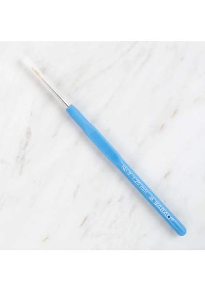 Yabalı Altın Uçlu Elastik Saplı Dantel Tığ No:8 & 1.25MM-MAVİ