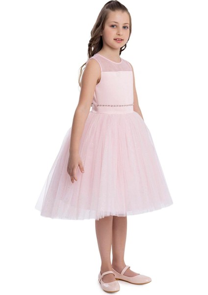 Pamina Kız Çocuk Kolsuz Kesim Elbise 8-12 Yaş Pudra fiyatları