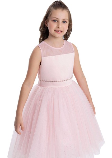 Pamina Kız Çocuk Kolsuz Kesim Elbise 8-12 Yaş Pudra modelleri