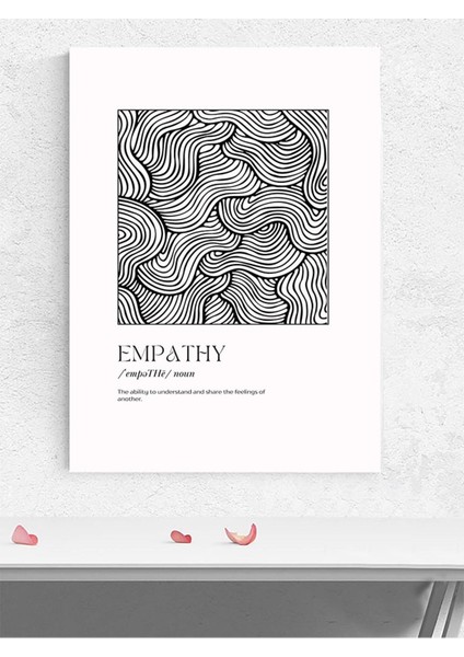 Empathy, Empati Tipografik Kelime Sanatı Sanatsal Poster - Afiş - Dekorasyon