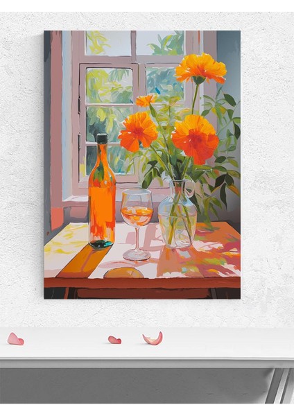 Orange Bloom, Turuncu Çiçek, Izlenimci Sanat Poster - Afiş - Dekoratif Duvar Poster