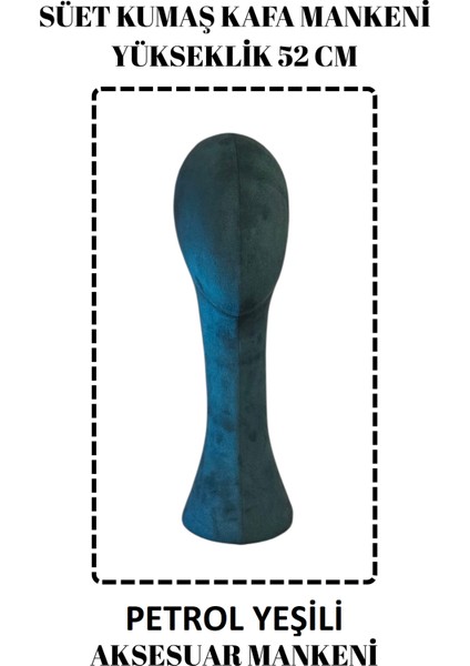 Süet Kumaş Uzun Kafa Mankeni Peruk Mankeni