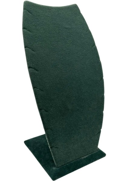Dubai Model Süet Kumaş Yeşil Renk 25/12 cm Kolye - Zincir Ayaklı Stand