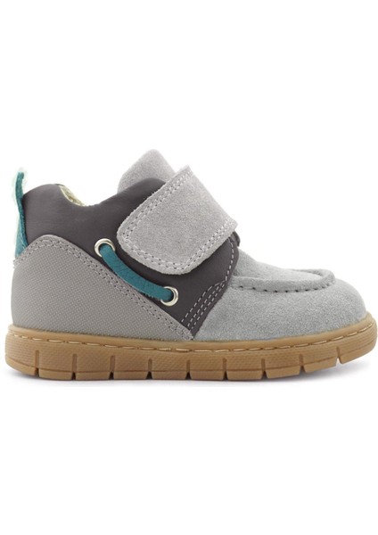 Hakiki Deri Açık Gri Mavi Cırt Cırtlı Bebek Bot fiyatları