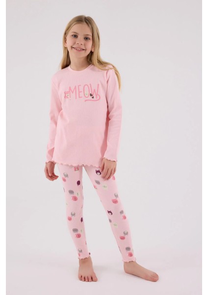 Kız Çocuk Pijama Takım 2-8 Yaş Pembe
