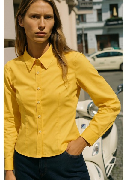 Vücuda Oturan Basic Crop Gömlek fiyatları