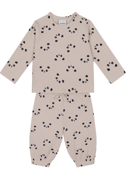 Panda Uzun Kollu Tshirt Pantolon Set