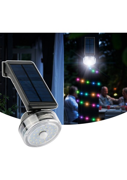 Güneş Enerjili Renkli Dış Mekan Duvar Lambası - Su Geçirmez, Ayarlanabilir, Dekoratif Işık modelleri