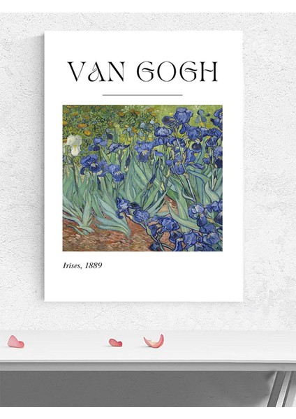 Van Gogh - Irises, Süsen Çiçekleri, Empresyonizm Sanatsal Poster - Afiş - Dekoratif Duvar Poster