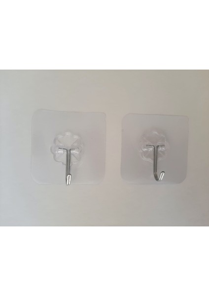 10 Adet Şeffaf Yapışkanlı Banyo Mutfak Askısı Havlu Askılığı Yapışkanlı Kancalı