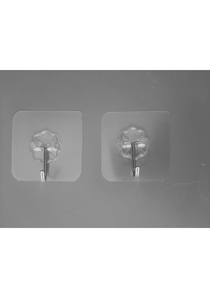 10 Adet Şeffaf Yapışkanlı Banyo Mutfak Askısı Havlu Askılığı Yapışkanlı Kancalı