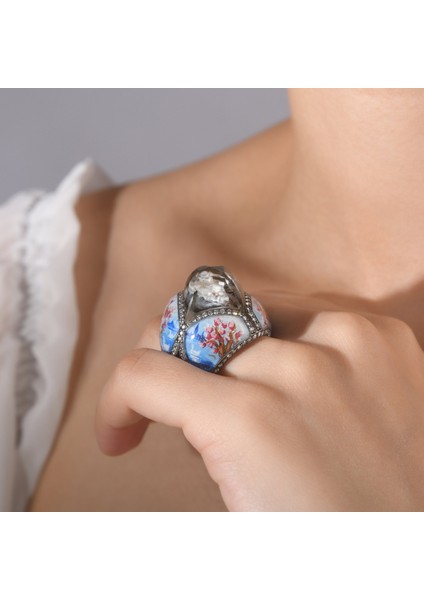 2.20 Karat Pırlanta Yüzük, Kuğu ve Çiçek Motifli, Gerçek Pırlanta, Mücevher Sertifikalı modelleri