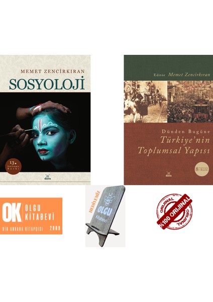 Sosyoloji - Dünden Bugüne Türkiye'nin Toplumsal Yapısı / 2 Kitap - Telefon Tutucu Hediye - Memet Zencirkıran