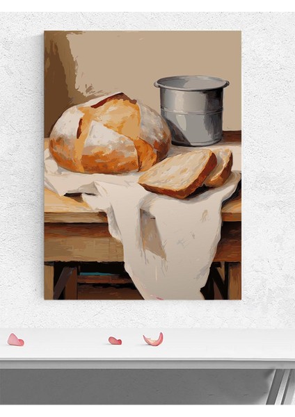 Bread & Still, Ekmek & Natürmort Gerçekçi Sanat Mutfak Poster - Afiş - Dekoratif Duvar Poster