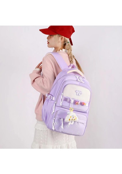 Kore Tarzı Pastel 3'lü Okul Çanta Seti modelleri