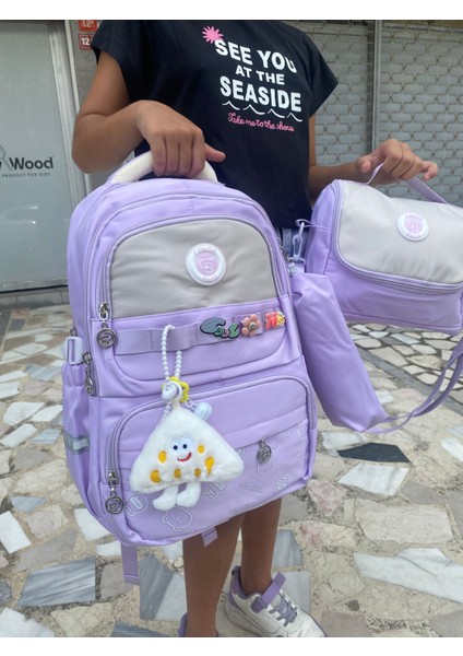 Kore Tarzı Pastel 3'lü Okul Çanta Seti indirimleri