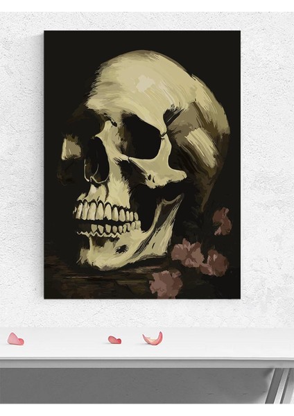 Memento Mori, Kafatası Ölüm Hatırası Figüratif Sanat Sanatsal Poster - Afiş - Dekorasyon