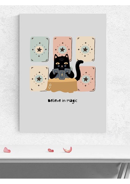 Cat Tarot, Kedi Falı Manifest, Olumlama, Mantra, Spiritüel, Meditasyon Poster, Afiş