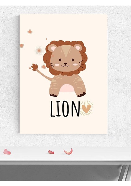 Aslan Sevgisi Bebek Odası Poster, Afiş, Kreş Çocuk Odası Dekorasyon, Yenidoğan Hediye