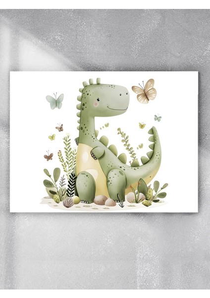 Dino Hayalleri Bebek Odası Poster, Afiş, Kreş Çocuk Odası Dekorasyon, Yenidoğan Hediye