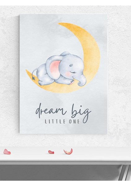 Ay Işığı Rüyası Erkek Bebek Odası Poster, Afiş, Kreş Çocuk Odası Dekorasyon, Yenidoğan Hediye