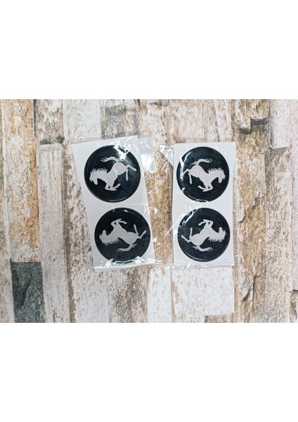 Ferrari Sticker Siyah Silikonlu 4x modelleri