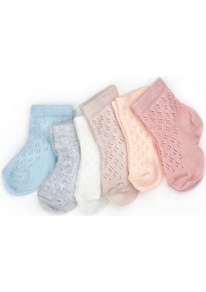 Bebek 6'lı Ajur Detaylı Çorap %100 Organik Pamuk, Bebek - Yenidoğan - CSYC1006 modelleri