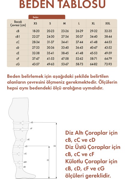 V6131T2 Varimed Trend Ccl1 Hafif Basınç Belden Kemerli Diz Üstü Antiemboli Çorabı modelleri