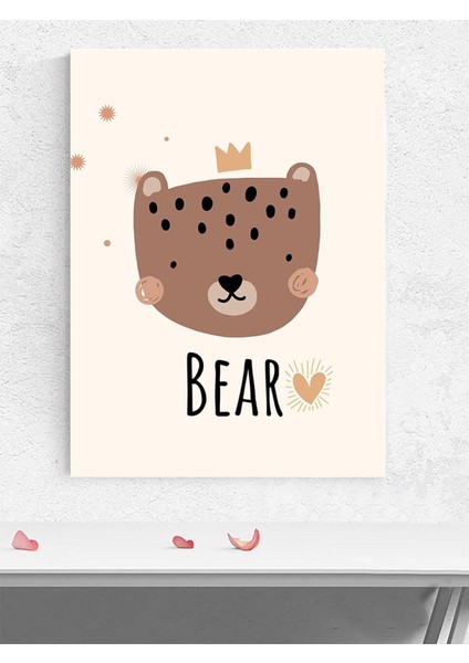 Ayı Sevgisi Bebek Odası Poster, Afiş, Kreş Çocuk Odası Dekorasyon, Yenidoğan Hediye