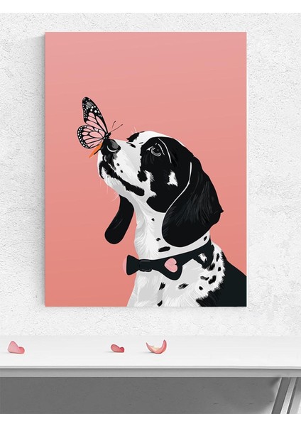 Butterfly Nose, Köpek Kelebek Burun Pop Art Poster - Afiş - Dekoratif Duvar Poster