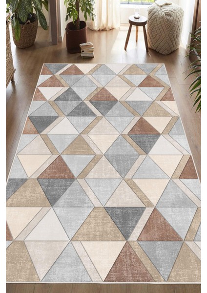 Dijital Baskılı Dekoratif Kaymaz Taban Yıkanabilir Geometrik Desen Halı Salon Halısı Yolluk fiyatları