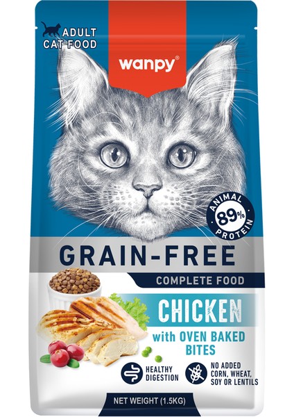 Tahılsız Tavuklu Yetişkin Kedi Maması 1,5 kg