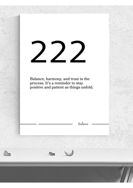 Balance, 222 Denge Manifest, Olumlama, Mantra, Spiritüel, Meditasyon Poster, Afiş
