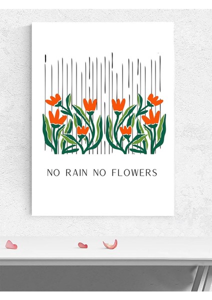 Yağmur Olmadan, Çiçek Açmaz Motivasyon Poster - Afiş - Ofis, Çalışma Odası Dekorasyon