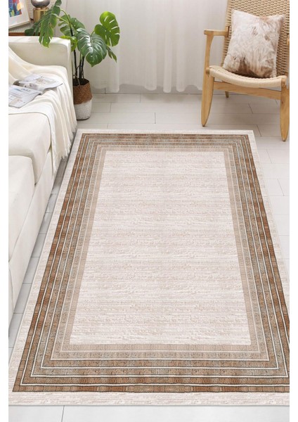 Çerçeve Desenli Dijital Baskılı Dekoratif Kaymaz Taban Yıkanabilir Salon Halısı fiyatları