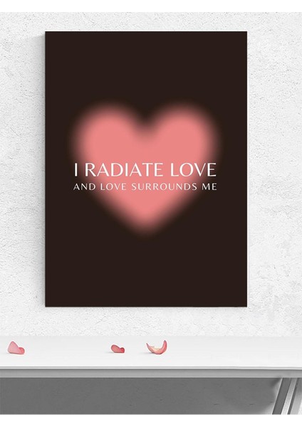 Surrounds Love, Aşkı Çekmek Manifest, Olumlama, Mantra, Spiritüel, Meditasyon Poster, Afiş