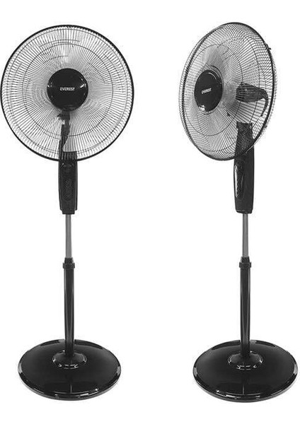 Everest FAN11 Cool Air 16'' 45 Watt 5 Pervaneli 3 Kademe 1200RPM Zaman Ayarlı Vantilatör Siyah fiyatları
