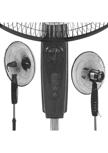 Everest FAN11 Cool Air 16'' 45 Watt 5 Pervaneli 3 Kademe 1200RPM Zaman Ayarlı Vantilatör Siyah modelleri