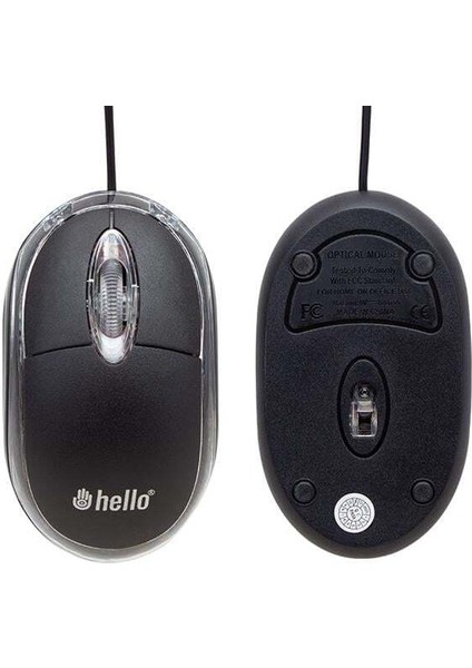 Hello HL-18736 Optik Işıklı 800 Dpı Kablolu Mouse fiyatları