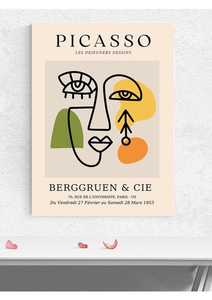 Picasso Dessins, Kahvaltı Çizimleri, Kübizm Sanatsal Poster - Afiş - Dekoratif Duvar Poster