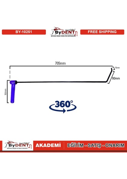 Pdr Boyasız Göçük Düzeltme Özel Çubuk Sustalı 360 Döner Kulp fiyatları