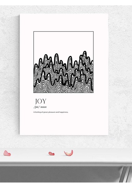Joy, Neşe Tipografik Kelime Sanatı Sanatsal Poster - Afiş - Dekorasyon