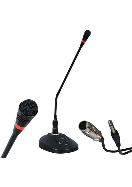 Osawa OSW-555 Kondenser Kürsü Mikrofonu 5 Metre Kablolu 20 Ohm (Bas Konuş)