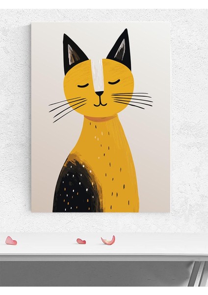 Güneş Kedi Bebek Odası Poster, Afiş, Kreş Çocuk Odası Dekorasyon, Yenidoğan Hediye