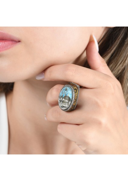 1.60 Karat Pırlanta Yüzük, Sultan Ahmet Cami Motifli, Gerçek Pırlanta, Mücevher Sertifikalı fiyatları