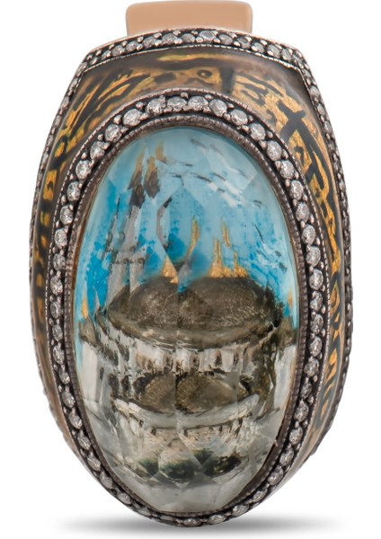 1.60 Karat Pırlanta Yüzük, Sultan Ahmet Cami Motifli, Gerçek Pırlanta, Mücevher Sertifikalı modelleri