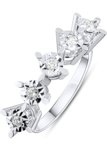 0.18 Karat Beştaş Pırlanta Yüzük, Gerçek Pırlanta, Mücevher Sertifikalı fırsatları