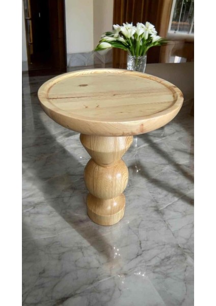 Masif Ahşap Naturel Renk Yan Sehpa – Tekli Doğal Mantar Sehpa Modeli fiyatları