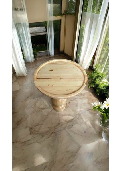 Masif Ahşap Naturel Renk Yan Sehpa – Tekli Doğal Mantar Sehpa Modeli modelleri